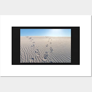 Footsteps in Desert Posters and Art